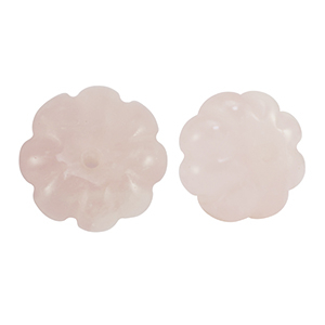 Perlen Naturstein Milchquarz Flower Light pink