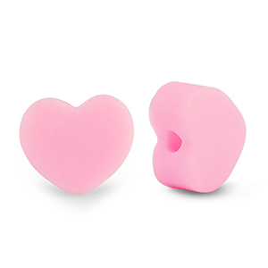 Perlen Polymer Heart Light pink