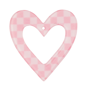 Anh&auml;nger aus Resin Heart Pink