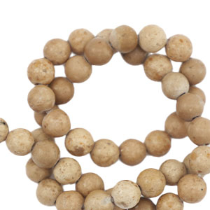 Naturstein Perlen Calcit und Marmor 4mm Beige