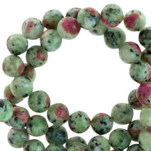 Perle Halb Edelstein 6mm Reef green