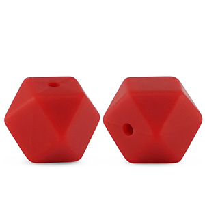 Silikonperlen Diamond Red
