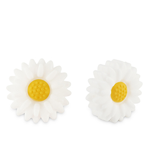 Silikonperlen Flower White
