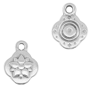 Anh&auml;nger Metall DQ Flower Antik silber (Nickelfrei)
