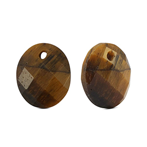 Anh&auml;nger Naturstein Tigerauge Oval Golden brown