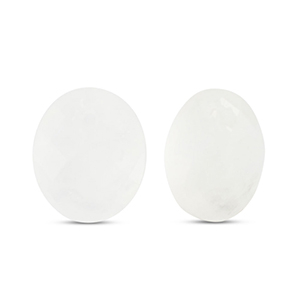 Anh&auml;nger Naturstein Glas Oval White