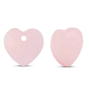 Anh&auml;nger Naturstein Glas Herz Pink