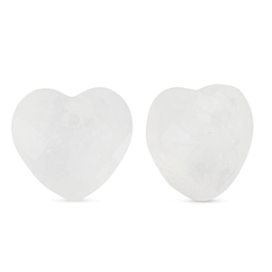 Anh&auml;nger Naturstein Glas Herz White