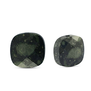 Perlen Naturstein Glas Square Black-grey