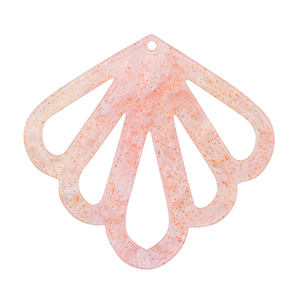 Anh&auml;nger aus Resin Shell Light pink