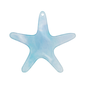 Anh&auml;nger aus Resin Seestern Blue