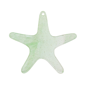 Anh&auml;nger aus Resin Seestern Mint green