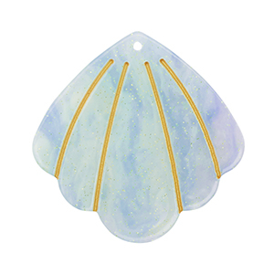 Anh&auml;nger aus Resin Shell Blue