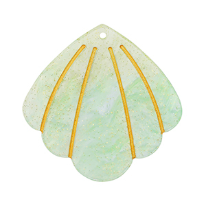 Anh&auml;nger aus Resin Shell Mint green