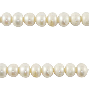 BQ S&uuml;sswasser Perlen Flat Round Natural white