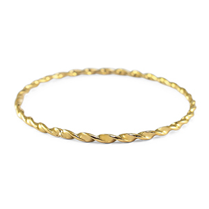 Stainless Steel - Rostfrei Stahl Armb&auml;nder Verdreht Gold