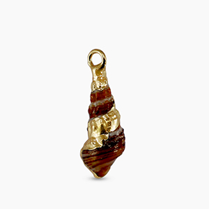Anh&auml;nger Muschel Special Dark brown-gold