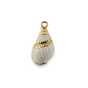 Anh&auml;nger Muschel Special Creamy white-gold