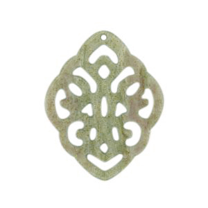 Anh&auml;nger aus Resin Rhombus Barock Ash grey-green