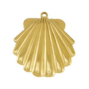 Anh&auml;nger aus Stainless Steel - Rostfreiem Stahl Shell Gold