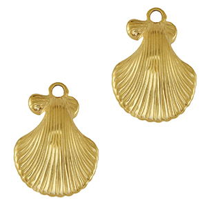 Anh&auml;nger aus Stainless Steel - Rostfreiem Stahl Shell Gold