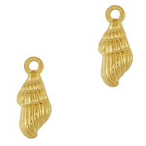 Anh&auml;nger aus Stainless Steel - Rostfreiem Stahl Shell Gold