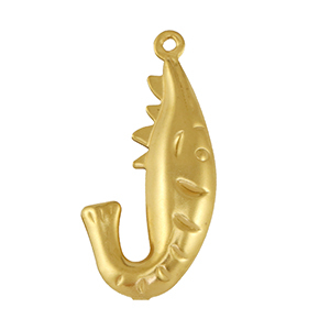 Anh&auml;nger aus Stainless Steel - Rostfreiem Shrimp Gold