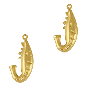 Anh&auml;nger aus Stainless Steel - Rostfreiem Shrimp Gold