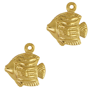 Anh&auml;nger aus Stainless Steel - Rostfreiem Fish Gold