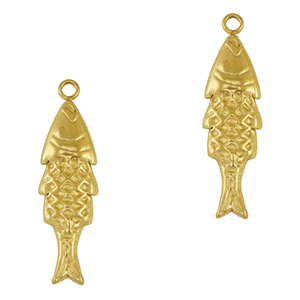 Anh&auml;nger aus Stainless Steel - Rostfreiem Fish Gold