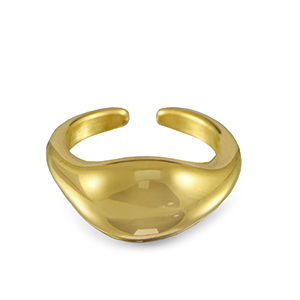 Stainless Steel - Rostfrei Stahl Ringe Drop Gold