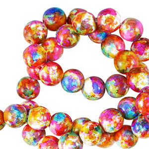 Keramik Perlen 6mm Multicolor