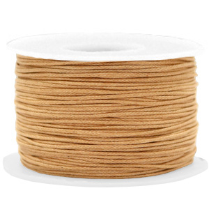 Kordel aus Wachs 1mm Camel brown