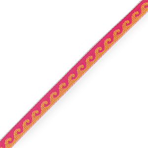 Schmucktextband Waves Orange-pink