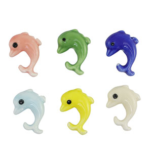 Keramik Perlen Dolphin Multicolour