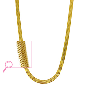 Stainless Steel - Rostfrei Stahl Kette Snake Gold