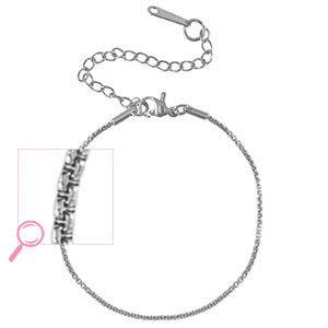 Stainless Steel - Rostfrei Stahl Armb&auml;nder Silver