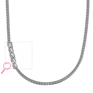 Stainless Steel - Rostfrei Stahl Kette Snake Silver