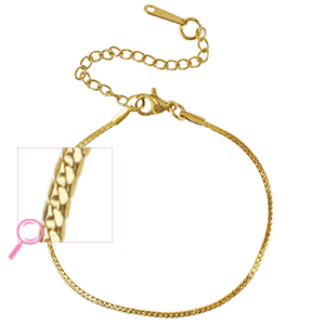 Stainless Steel - Rostfrei Stahl Armb&auml;nder Snake Gold