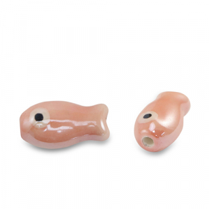 Perlen Keramik Fish Pink