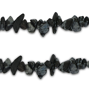 Perle Chip Steine Schneeflockenobsidian Black-anthracite marble