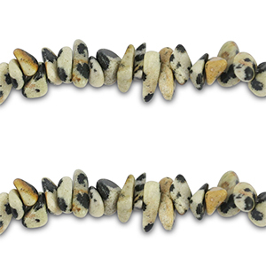 Perle Chip Steine Dalmatiner Jaspis Greige-black