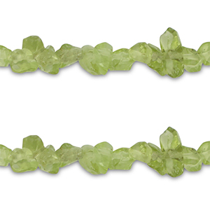 Perle Chip Steine Peridot Light olive green
