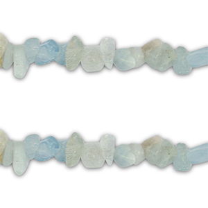 Perle Chip Steine Aquamarin Transparent Blue