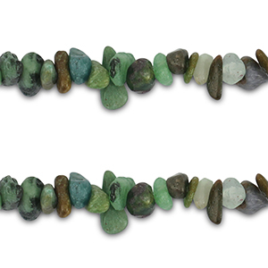 Perle Chip Steine Rubin-Anyolit Green-red