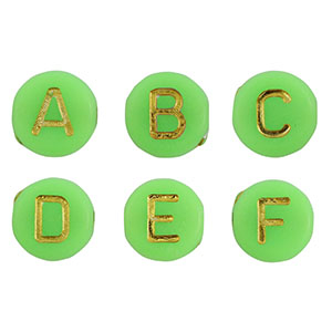 Acryl Buchstaben Mix Neon green-gold