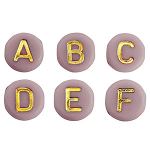 Acryl Buchstaben Mix Dusty pink-gold