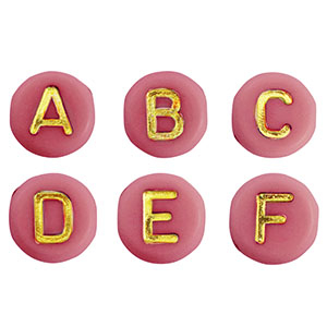 Acryl Buchstaben Mix Pink-gold