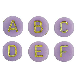 Acryl Buchstaben Mix Purple-gold