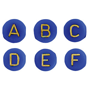 Acryl Buchstaben Mix Cobalt blue-gold